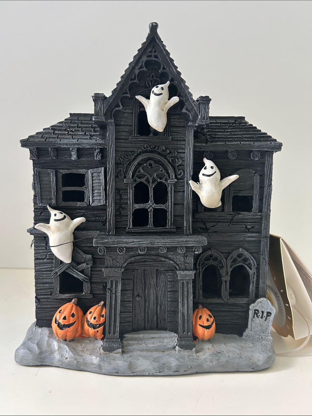 Halloween Haunted House LED Light Up Figurine Display Decor NEW 9.5”
